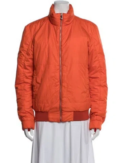 Pre-owned Versace Bomber Jacket In Orange