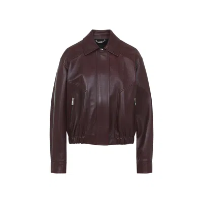 Versace Bomber Jackets Red In Burgundy