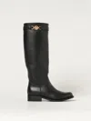 Versace Black High Boots With '95 Medusa Detail In Schwarz