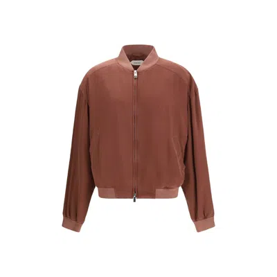Versace Bordeaux Silk Men's Bomber