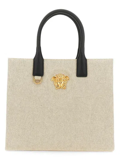 Versace Borsa Shopper Piccola "la Medusa" In Beige