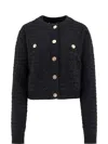 Versace Black Cardigan With Jewel Buttons