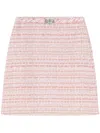 Versace Pink Ribbed Blend Skirt In Pink
