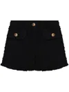 Versace Bouclé Tweed Shorts In Black