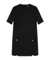 Versace Medusa Short Sleeve Shift Dress In Black