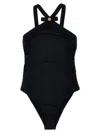 Versace Black One-piece Swimsuit With Medusa Head Detail In Tech Fabric Woman In Black