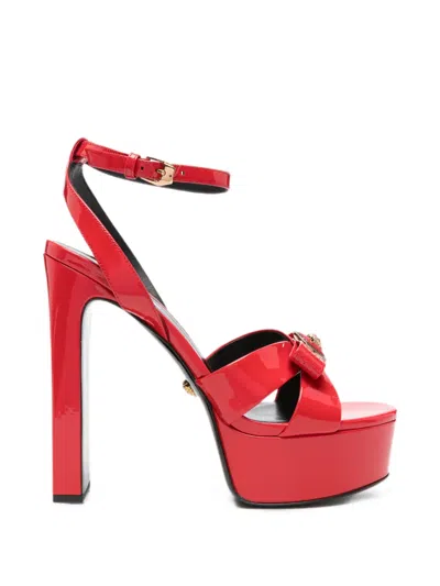 Versace Gianni Ribbon Sandales Vernies 140 Mm In Multi