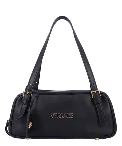 Versace Bowling Shoulder Bag In Black