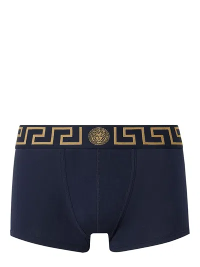 Versace Boxer Logo In Blue