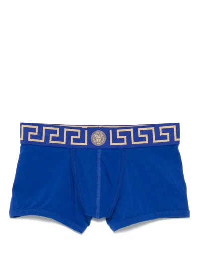Versace Boxer Logo In Blue