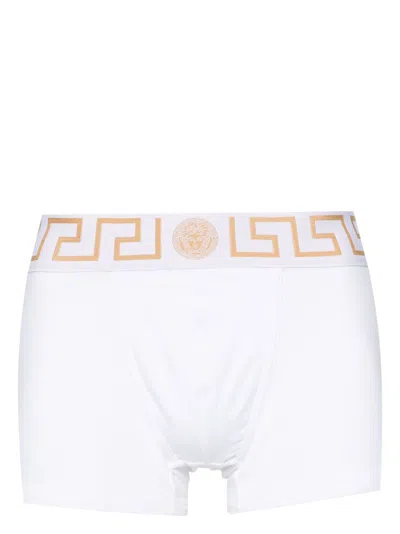 Versace Boxer Logo In White