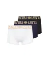 Versace Greca Border Trunks Multicolour Three-pack In Multicolor