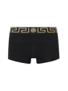 Versace Underpants Low Rise Trunk Stretch Bio Cotton Jers In Gray