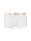 Versace Greca Border Boxer Briefs In White
