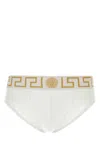 Versace White Stretch Cotton Brief