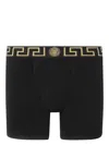 Versace Underpants Low Rise Trunk Stretch Bio Cotton Jers In Black