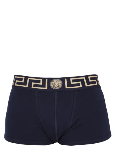 Versace Boxer With Greek In Blue