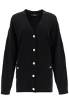 Versace Boxy Wool And Cashmere Cardigan Women