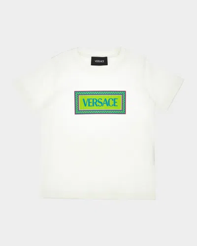 Versace Kids' Boy's '90s Vintage Logo Short-sleeve T-shirt In White