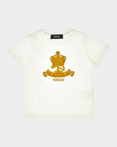 VERSACE BOY'S BAROCCO CROWN T-SHIRT