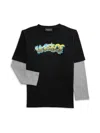 Versace Logo Print Cotton Jersey T-shirt In Black Grey