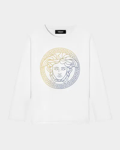 Versace Kids' Boy's Medusa Graphic Jersey T-shirt In White