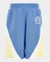 Versace Boy's Medusa Stamp Fleece Shorts