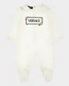 Versace Boy's Safety Pin Printed Cotton Jersey Bodysuit