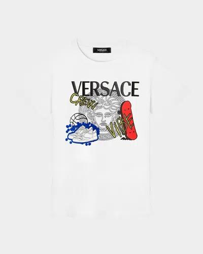 Versace Kids' Medusa Head T-shirt In Multicolor