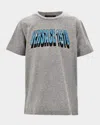 Versace Boy's Vintage Logo-print T-shirt In Gray