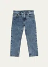 Versace Boy's Vintage Wash Jeans In Medium Blue