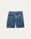 Versace Boy's Water Effect Denim Shorts