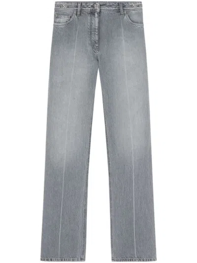 Versace Low-rise Straight-leg Jeans In Grey