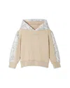 Versace Barocco Baby Paneled Hoodie In Sand Castle