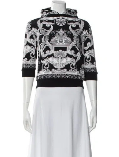 Pre-owned Versace Babies' Boys' Baroque Print Hoodie In Black