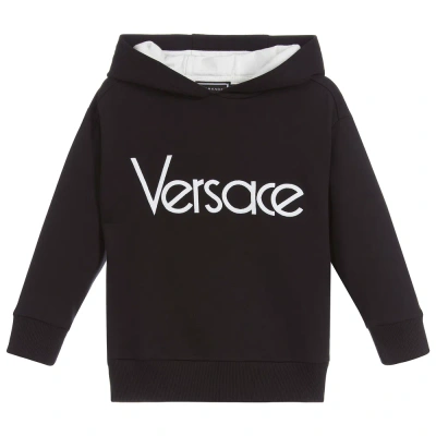 Versace Kids' Boys Black Logo Hoodie