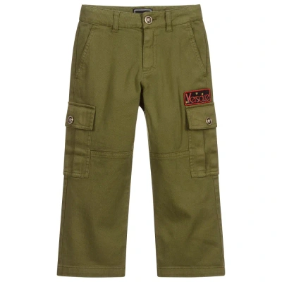 Versace Kids' Boys Green Cargo Trousers