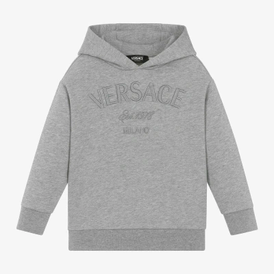 Versace Kids' Boys Grey Cotton Hoodie