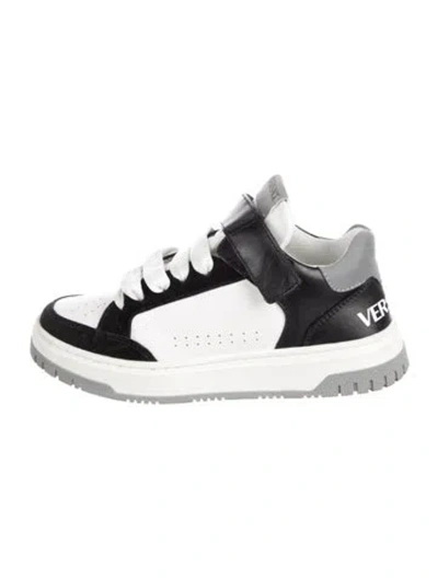 Pre-owned Versace Kids' Boys' Leather Low Top Sneakers In White