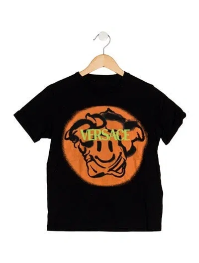 Pre-owned Versace Kids' Boys' Logo Shirt In Black