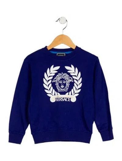 Pre-owned Versace Babies' Boys' Long Sleeve T-shirt In Blue