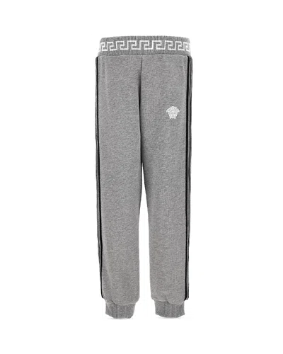 Versace Boys' Medusa Embroidered Side Stripe Sweatpants - Little Kid In Gray