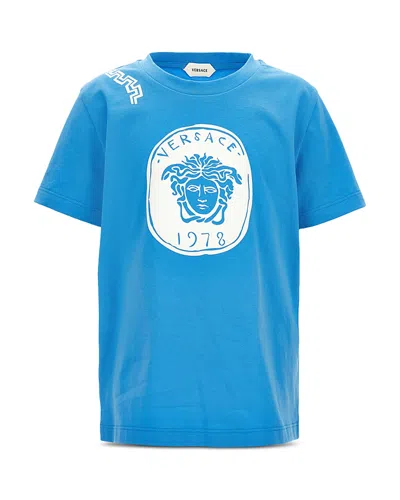 Versace Boys' Medusa Greek Jersey Tee - Little Kid, Big Kid In Blue