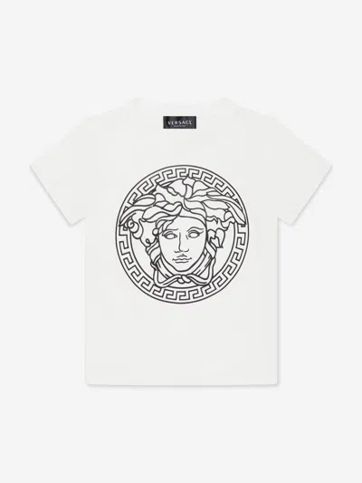 Versace Boys Medusa Logo T-shirt In White