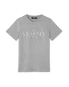 Versace Boys' Melange Jersey Milano Logo Tee - Little Kid, Big Kid In Melange Grey