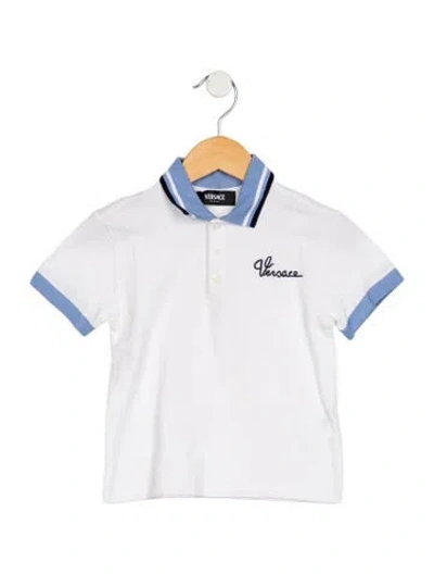 Pre-owned Versace Babies' Boys' Short Sleeve Button- Up Shirt In Neutral