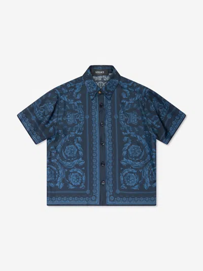 VERSACE BOYS SILK BAROCCO SHIRT