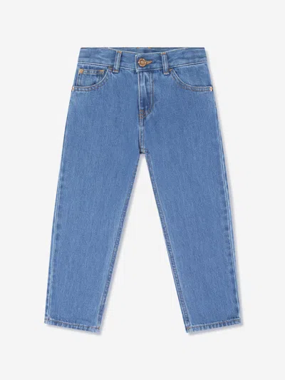Versace Kids'  Boys Washed Denim Regular Jeans In Blue