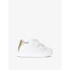 Versace Logo-print Leather Sneakers In White