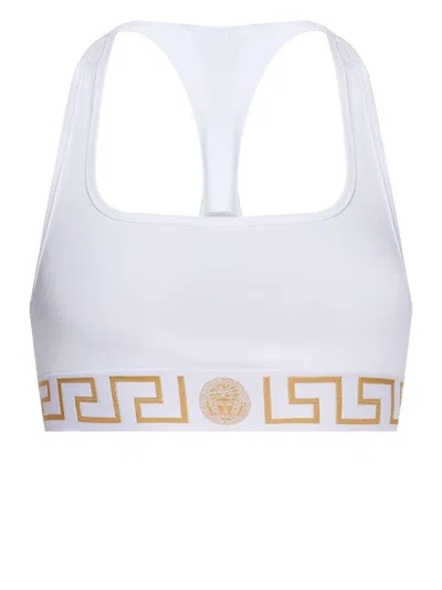 VERSACE BRA WITH ELASTIC BAND AND GRECA LOGO MOTIF VERSACE